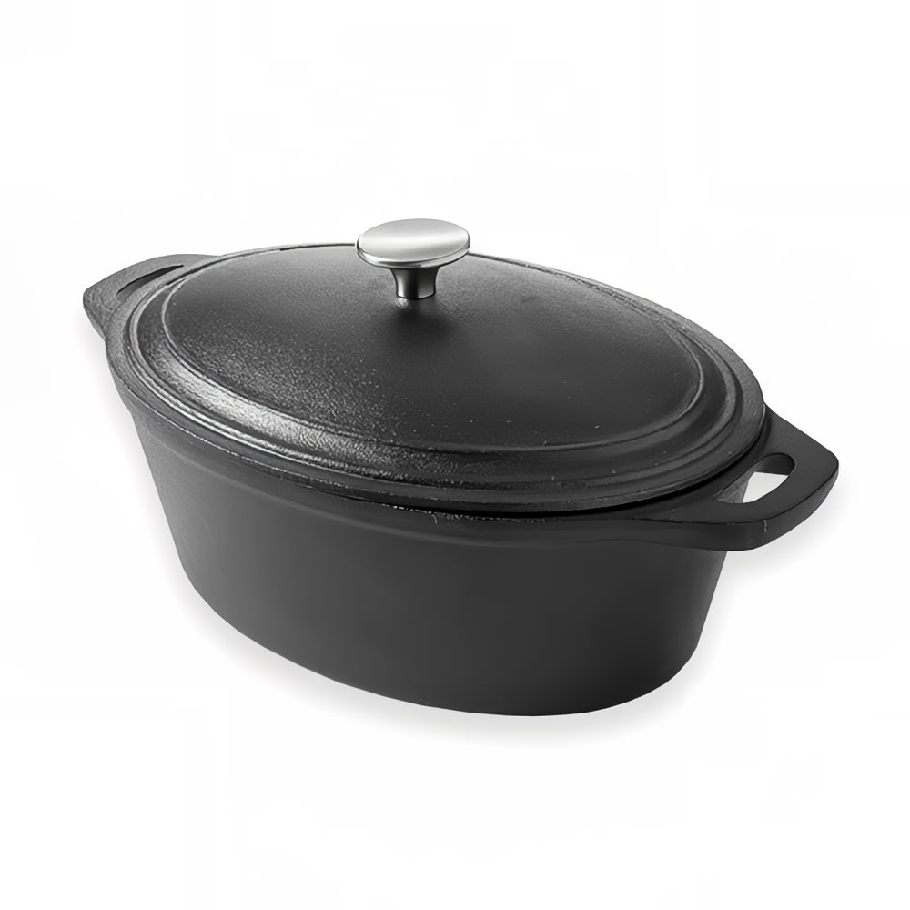 166-CIPO4 4 qt Oval Casserole Dish with Lid - Cast Iron