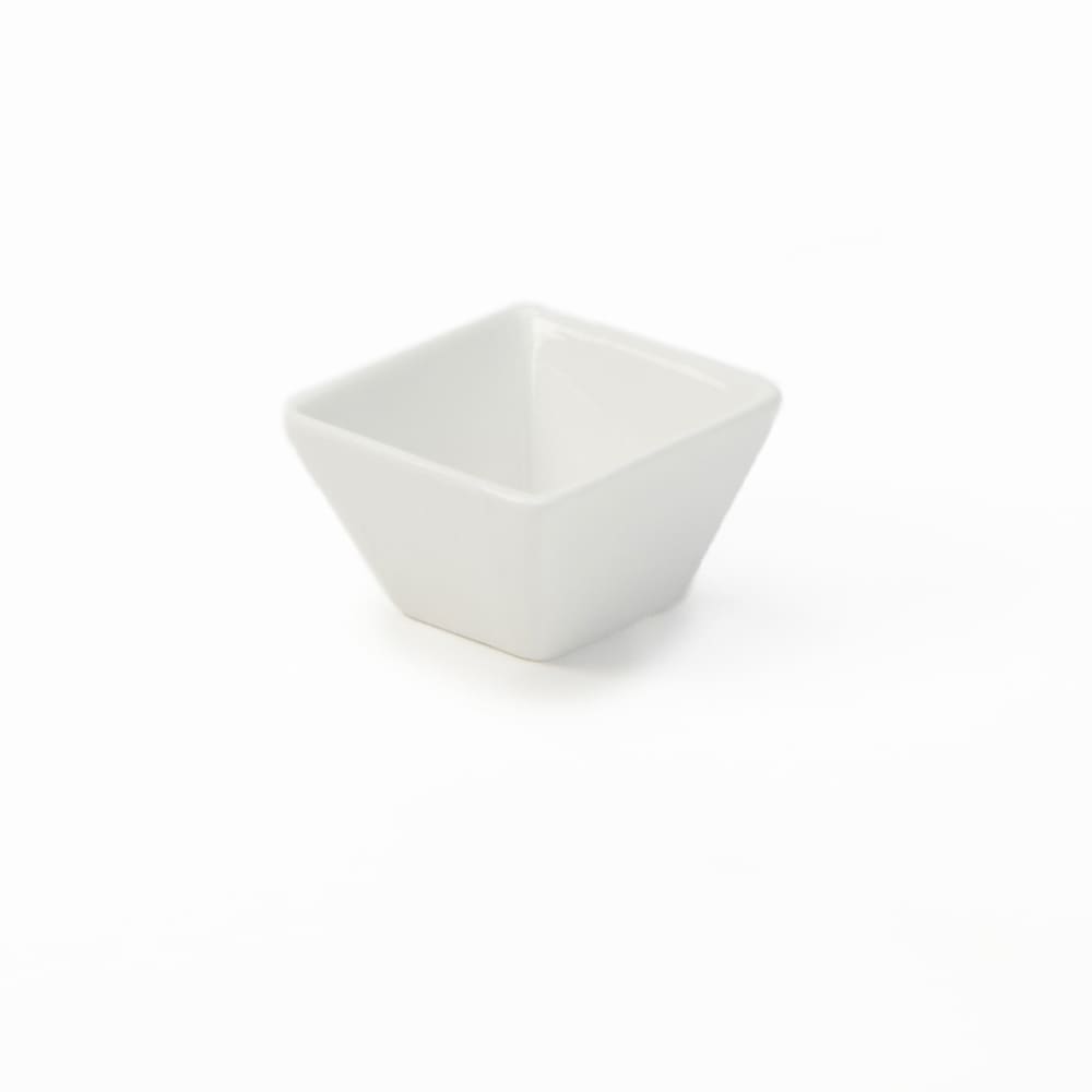 166-CSC15 1 1/2 oz Square Sauce Cup - Porcelain