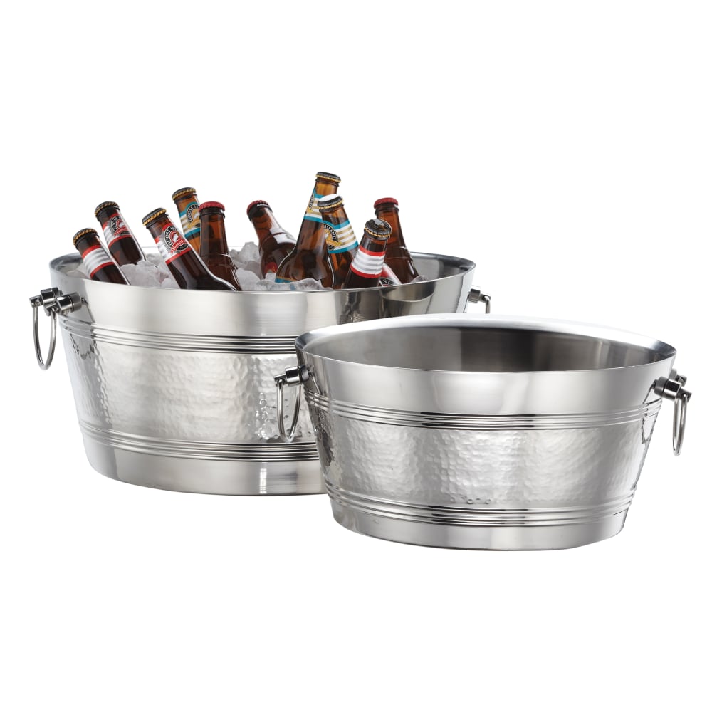 166-DWBT185 29 qt Round Cooling Tub - 18 1/2"D x 9"H, Stainless