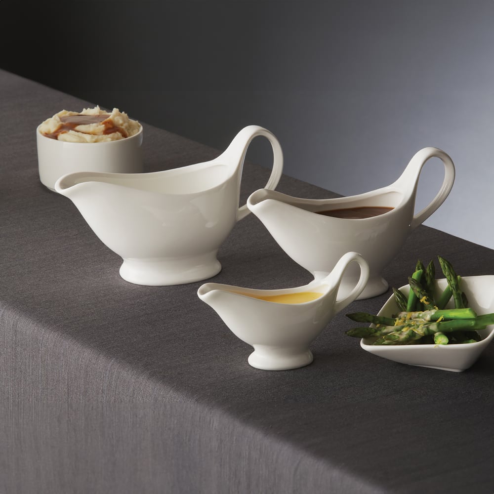 166-GB16 16 oz Gravy Boat - White Porcelain