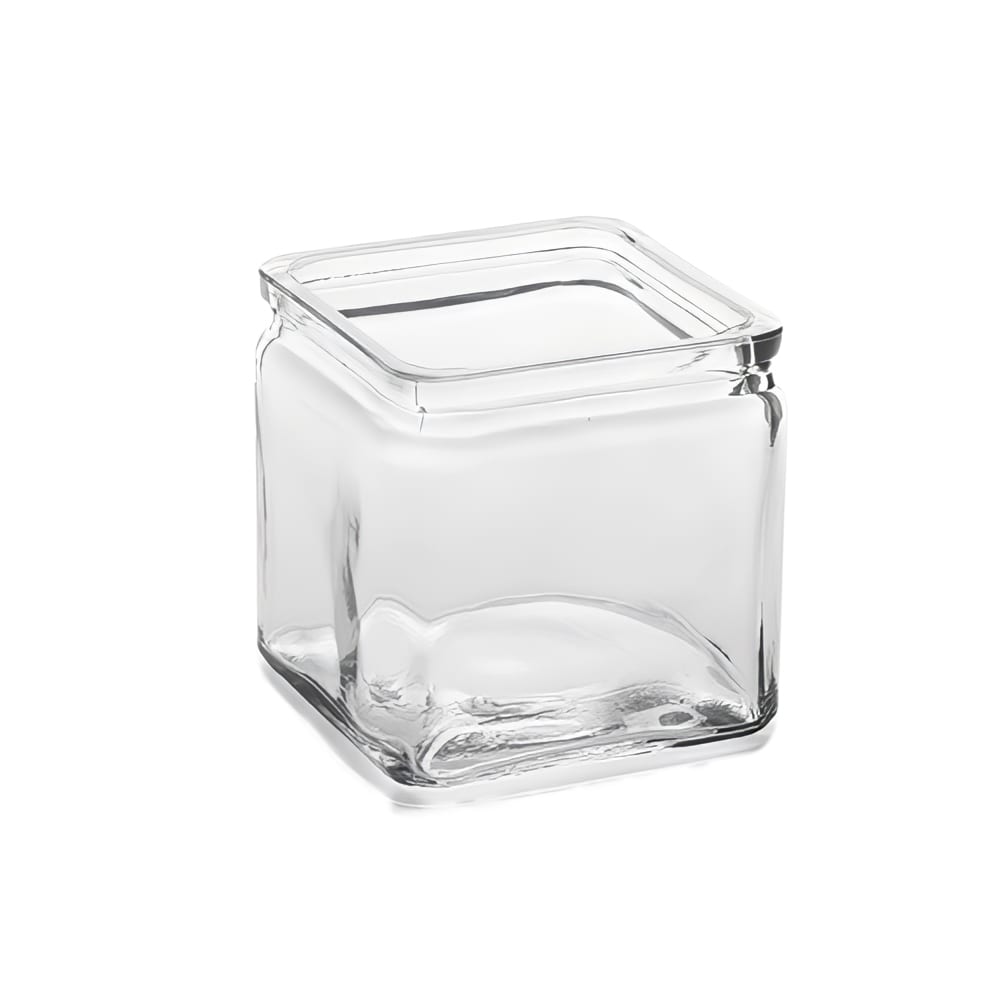 American Metalcraft GJ24 24 oz. Square Glass Condiment Jar