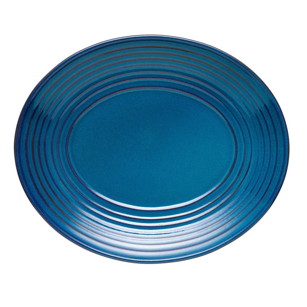 634-109761 Oval Canyonlands Platter - 12 1/8" x 10 1/8", Terracotta, Blue
