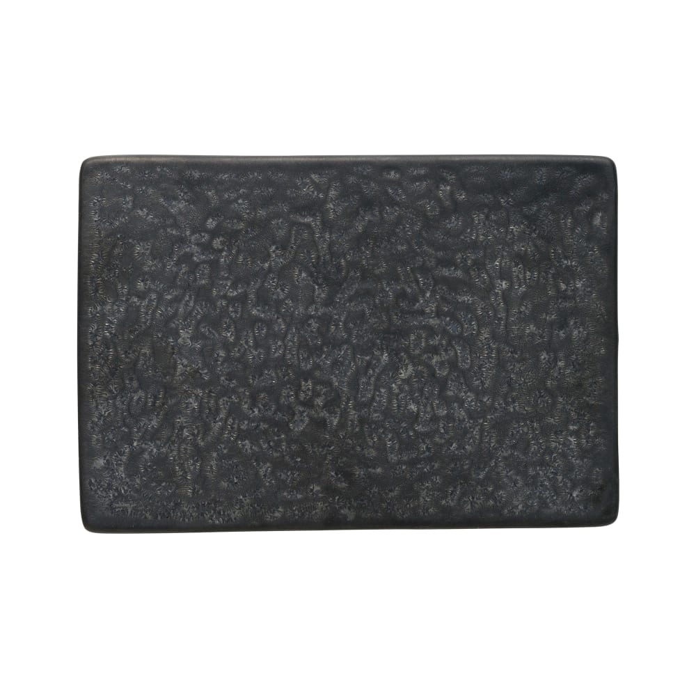 634-109706 Rectangular Ignea Platter - 7" x 4 3/4", Stoneware, Dark Matte