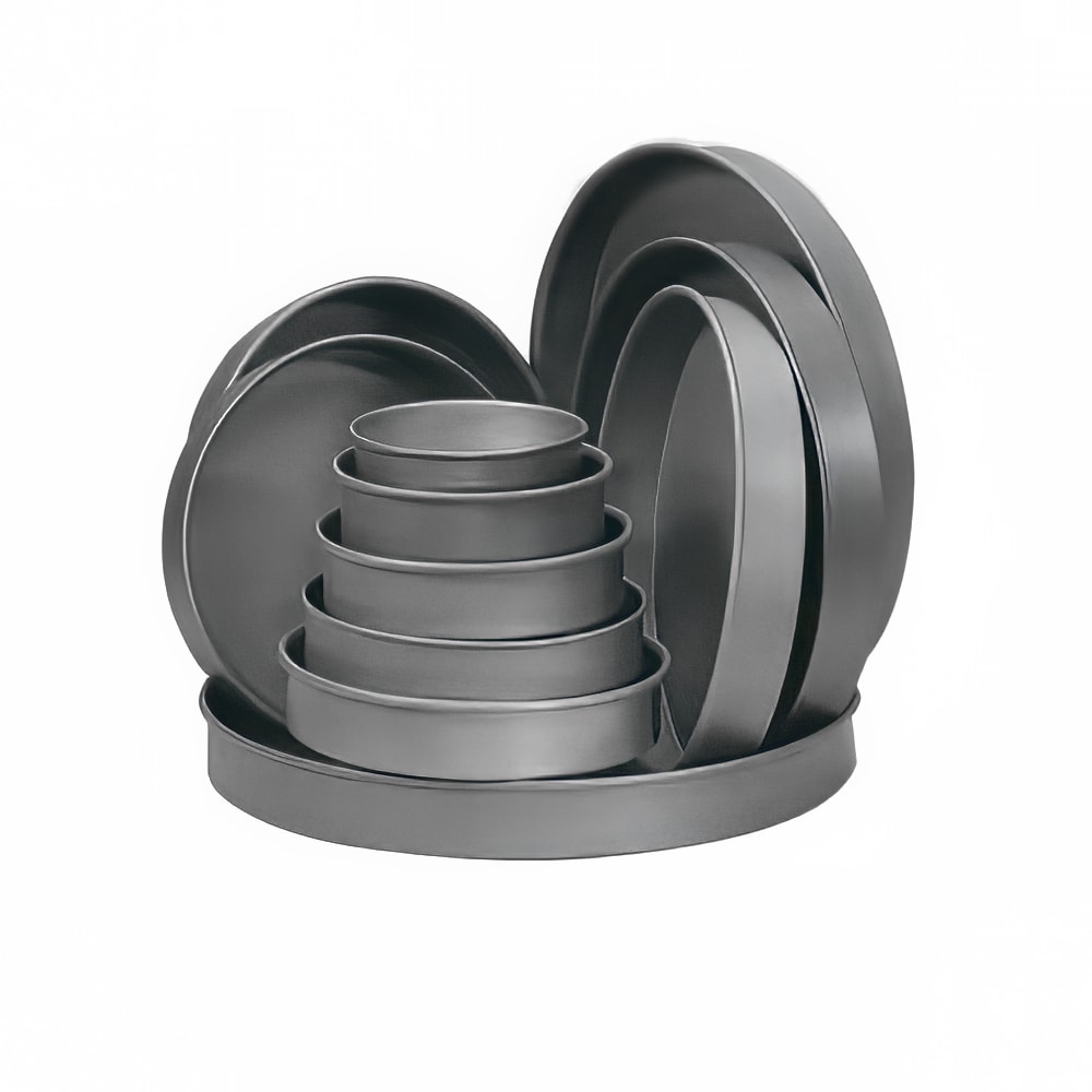 166-HC801215 12" Straight Sided Pizza Pan, 1 1/2" Deep, Hardcoat, Aluminum