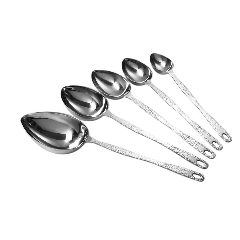 166-HMMS13 12 3/4" Buffet Portioned Server - Hammered-Finish Stainless