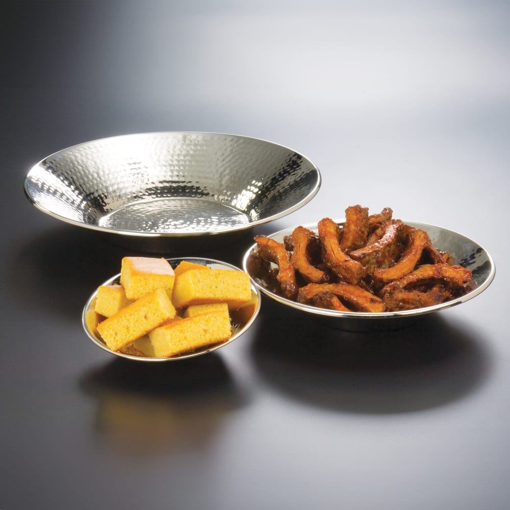 166-HMRD16 16 1/4" Round Bowl, Hammered, Stainless