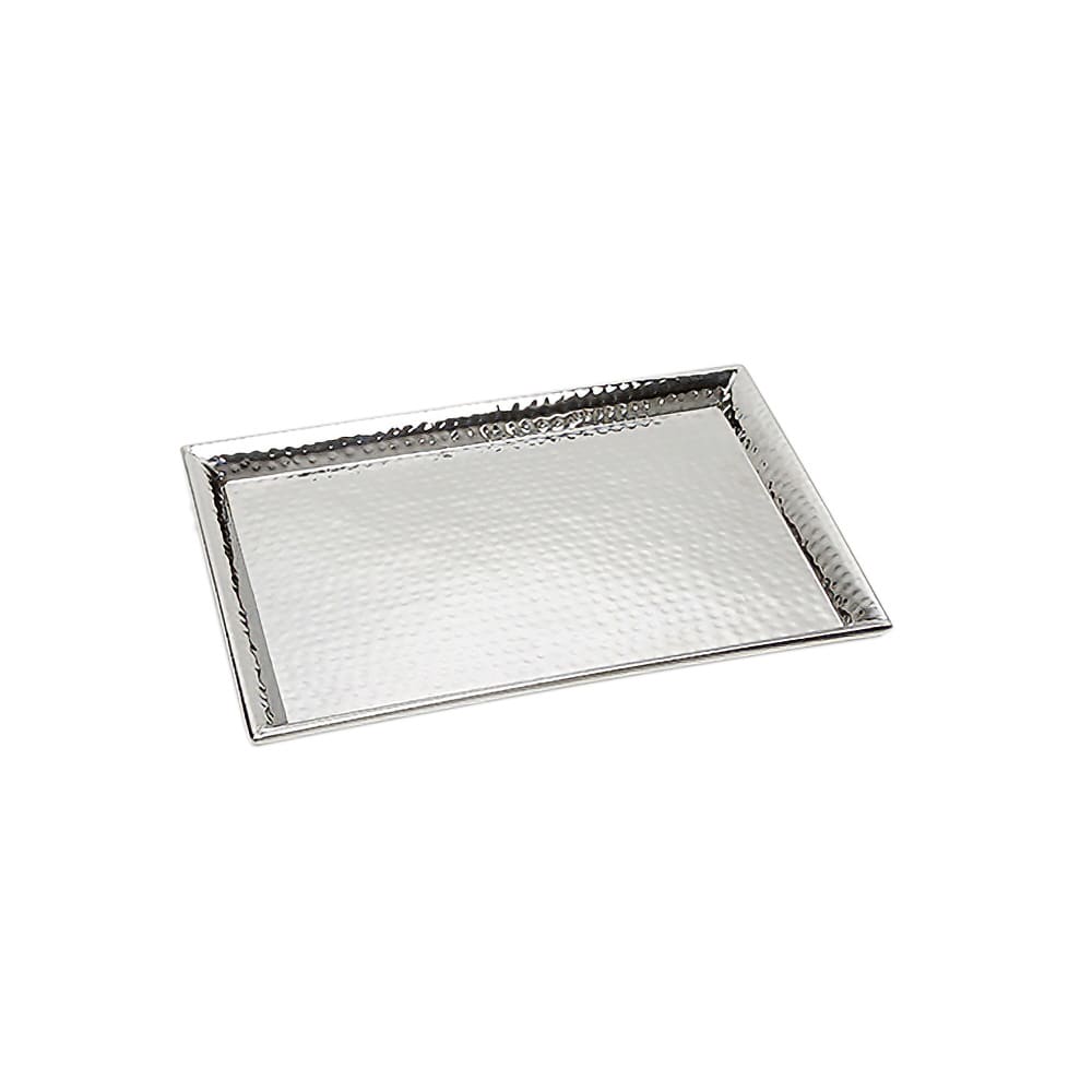 166-HMSP1813 1/2 Half Size Bun / Sheet Pan - 18 1/4" x 13", Stainless Steel, Hammered
