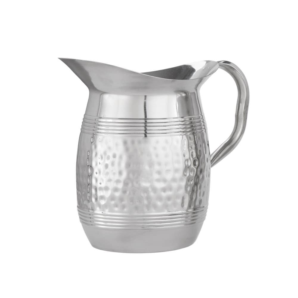 166-HMWP97 100 oz Stainless Steel Pitcher w/ Hammered Finish