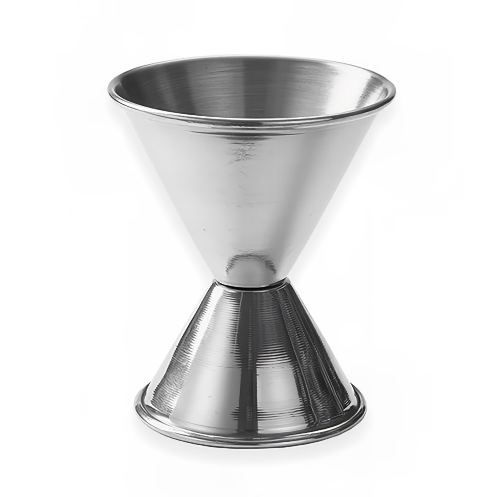 166-J201 Double Jigger - 1/2 & 1 oz, Satin Stainless