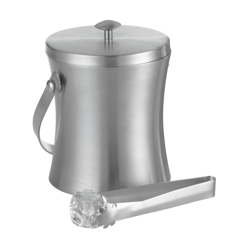 166-ISSB6 4 7/8" Ice Bucket w/ 34 oz Capacity & Ice Tong, Satin/Stainless