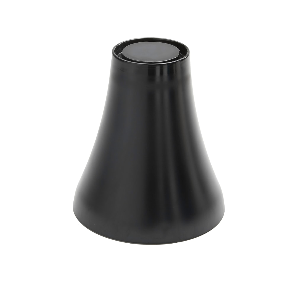 166-LFTB67 6 1/2" Round Pedestal - 7 1/8"H, Melamine, Black