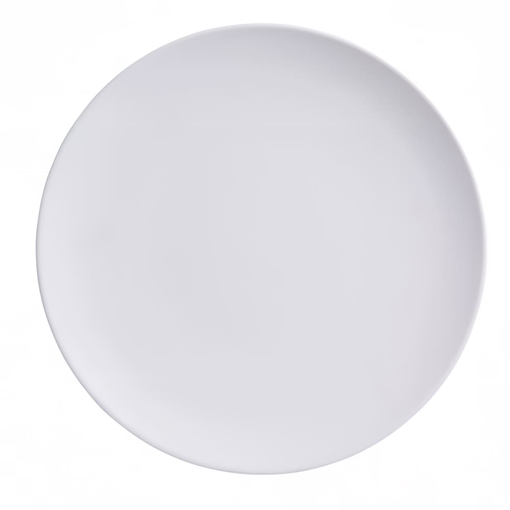 166-MCP11WH 11 1/2" Round Melamine Plate, Matte White