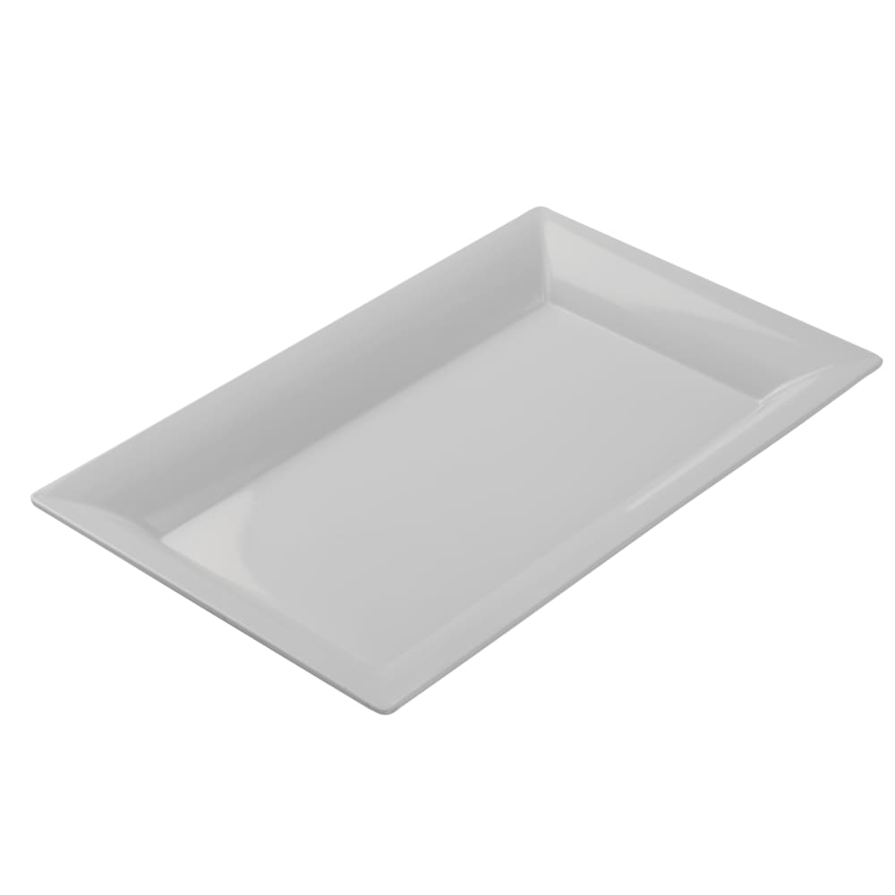 166-MEL21 21" x 13" Rectangular Endurance Platter - Melamine, White