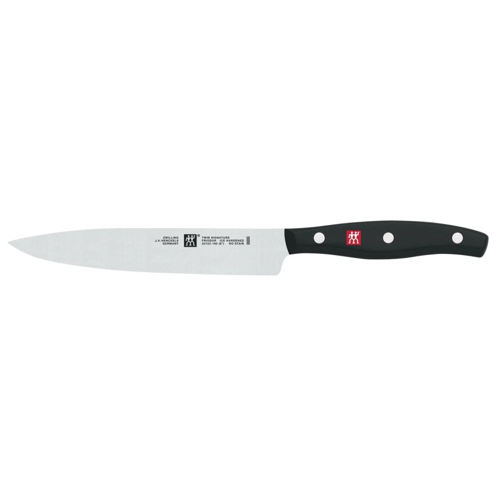 901-30723163 6" Utility Knife w/ Black Plastic Handle, High Carbon Stainless Steel