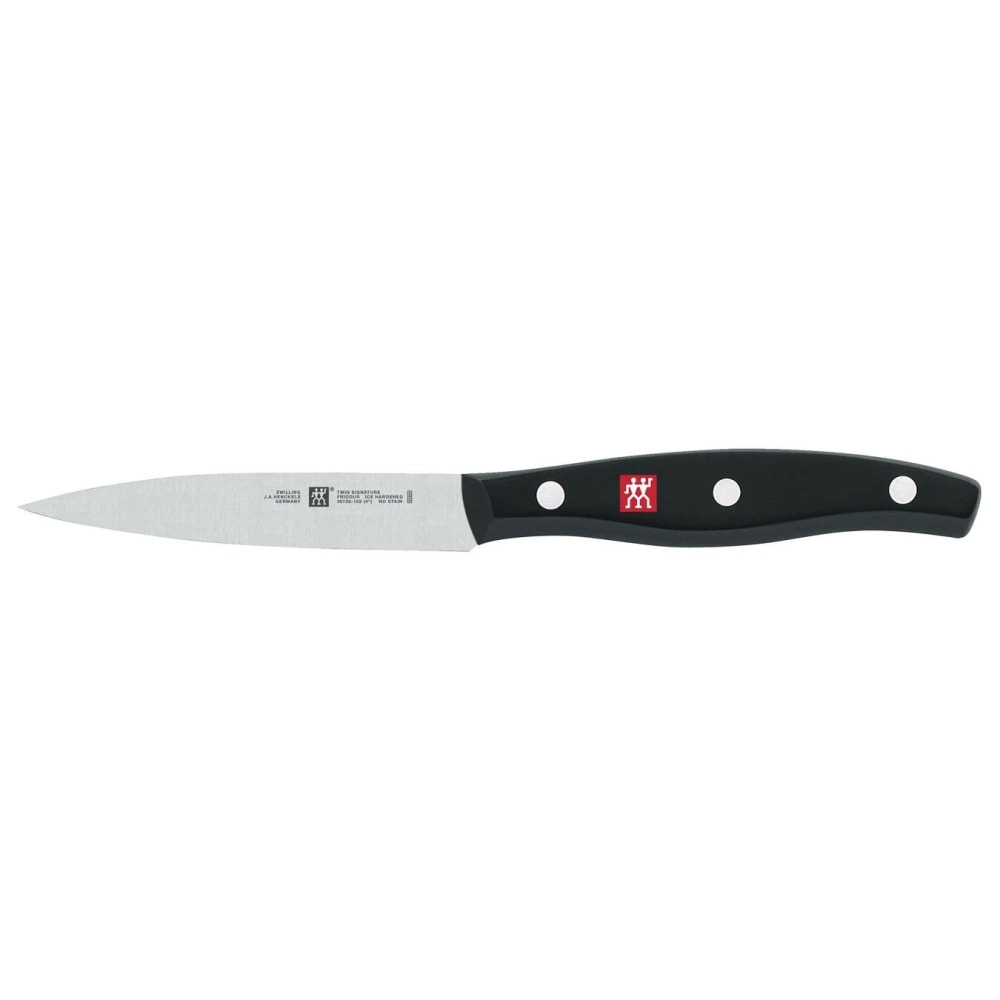 901-30720103 4" Paring Knife w/ Black Plastic Handle, High Carbon Stainless Steel