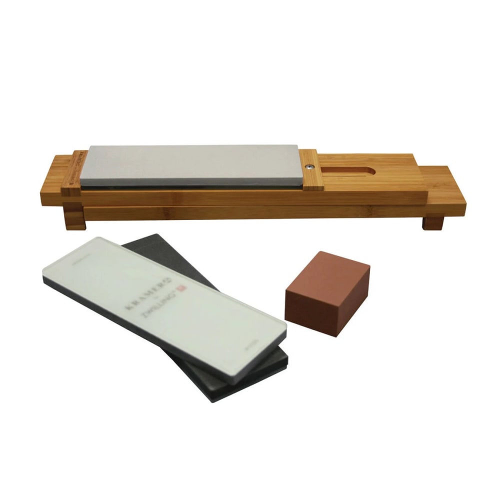 901-34999403 6 Piece Water Stone Sharpening Set, Glass/Bamboo