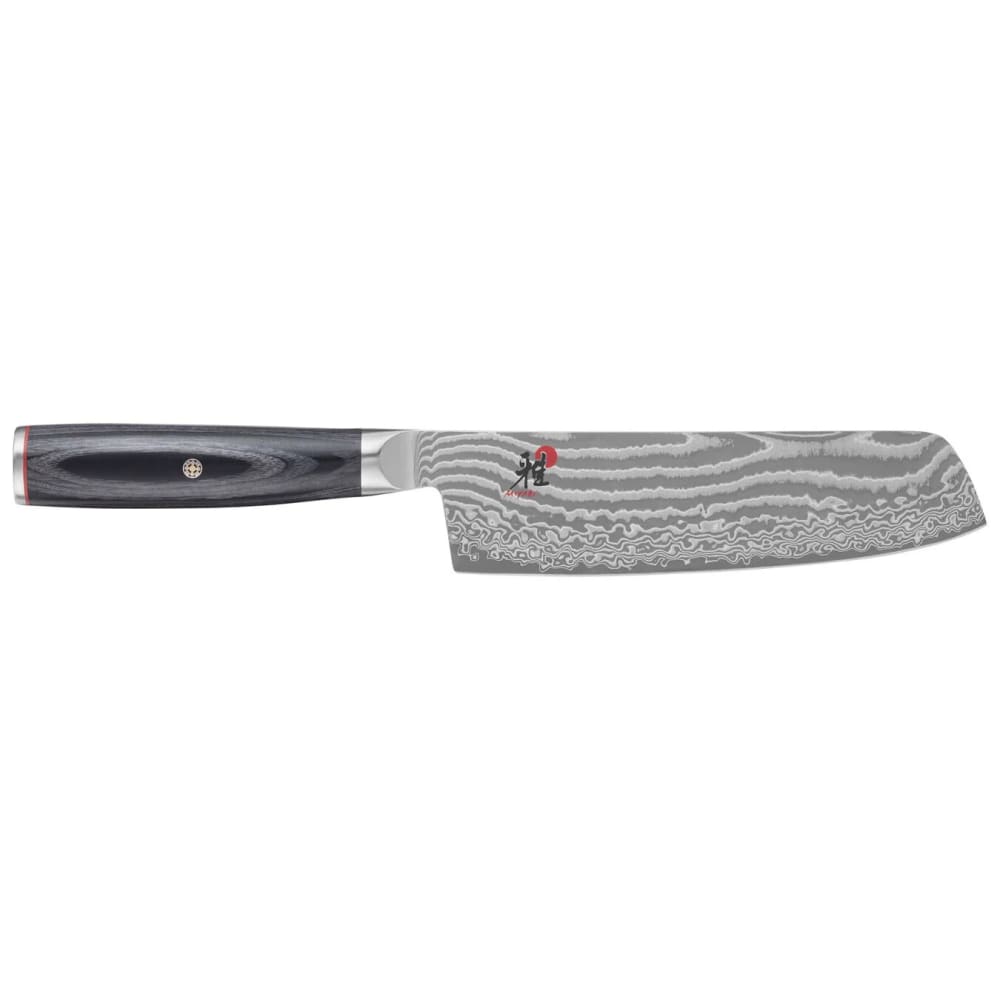 902-34685173 6 1/2" Nakiri Knife w/ Black Pakkawood Handle, Carbide Stainless Steel