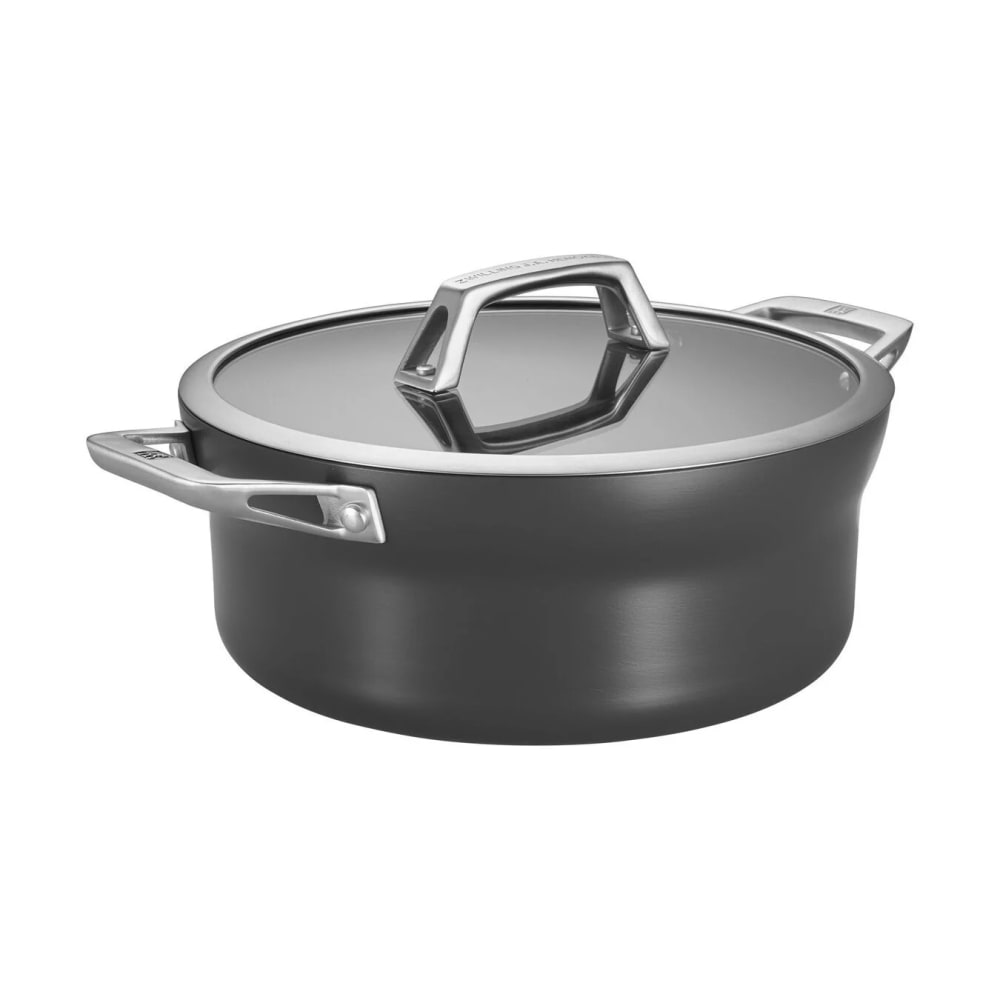 Multi-purpose Non-Stick Aluminum Dutch Oven with Glass Lid 3Qt