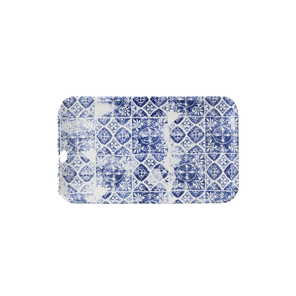 450-FP177 Rectangular Maker's Plate - 10 5/8" x 6 1/4", Ceramic, Porto Blue