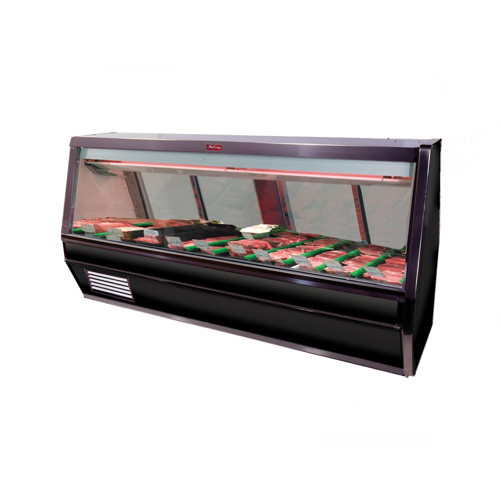 Howard-McCray SC-CMS40E-10-BE-LED 124 1/2" Full Service Red Meat Case w/ Straight Glass - (5) Levels, 115v