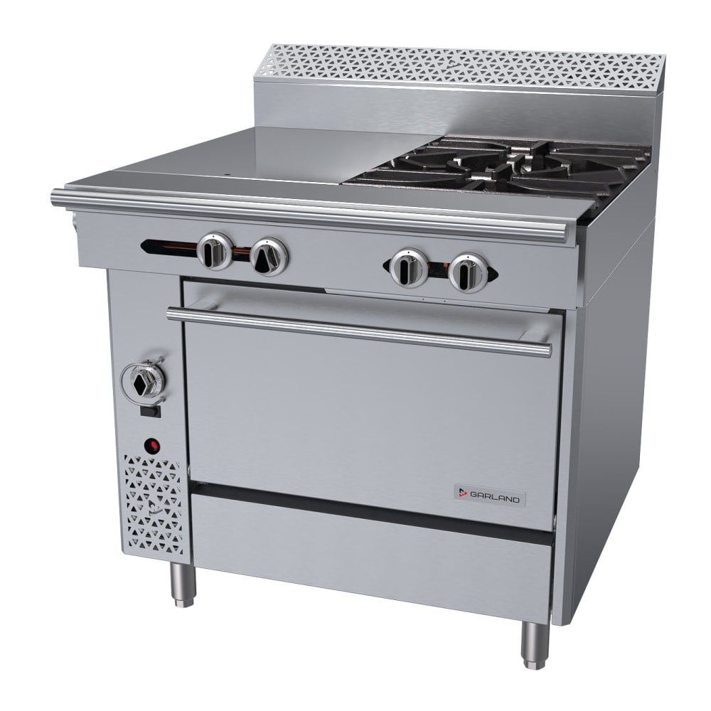 451-C3614CLP 36" 2 Burner Gas Range w/ Hot Top & Convection Oven, Liquid Propane