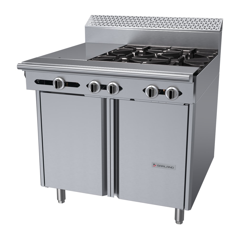 451-C3613SNG 36" 4 Burner Gas Range w/ Hot Top & Storage Base, Natural Gas