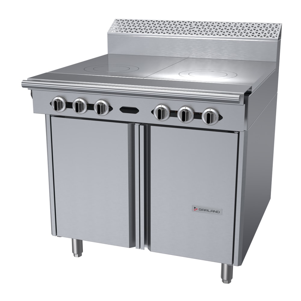 451-C3610SLP 36" Gas Range w/ (2) Hot Tops & Storage Base, Liquid Propane
