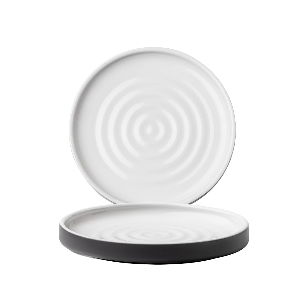 450-FP132 6" Round Geode Bread & Butter Plate - Stoneware, Charcoal