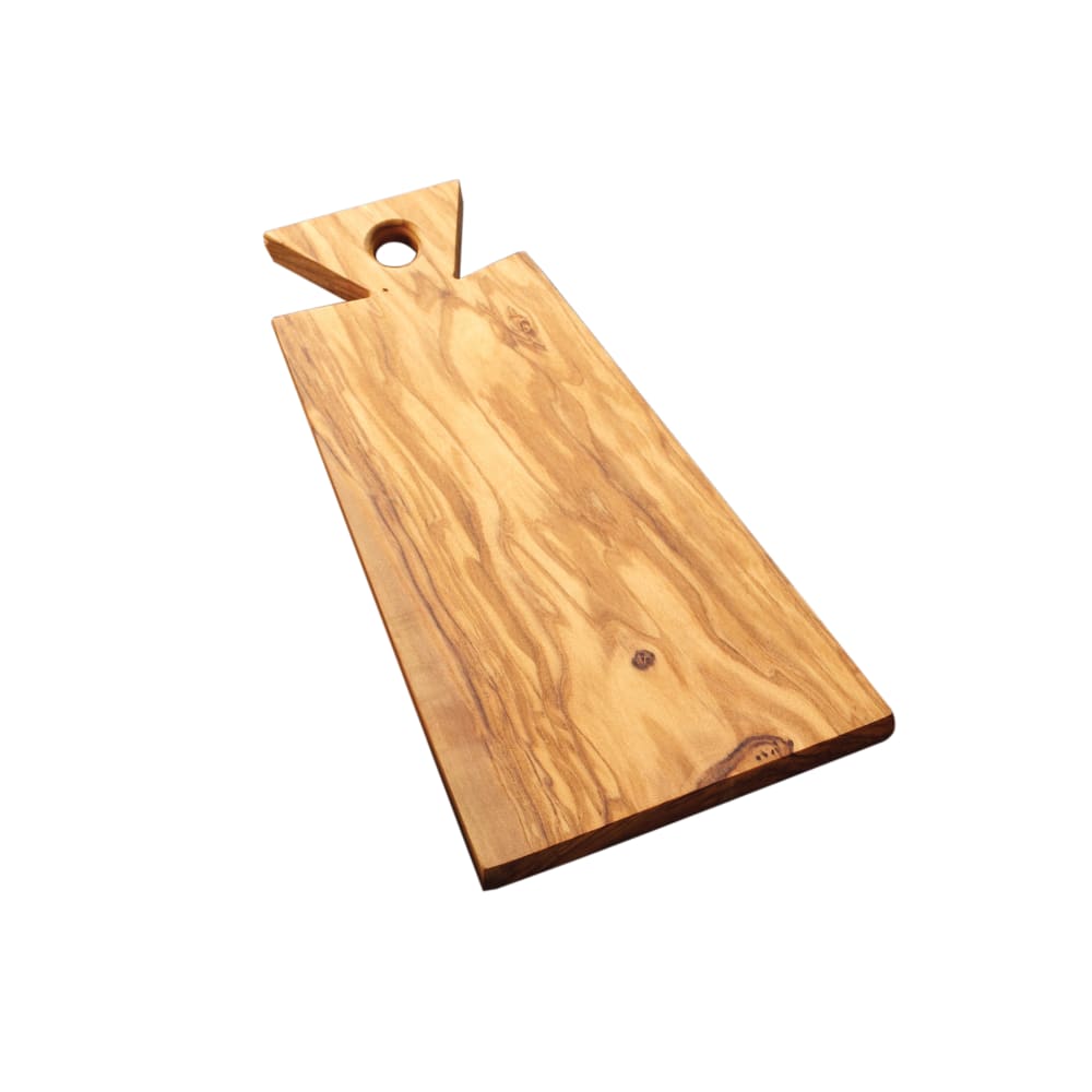 166-OWB118 Rectangular Serving Board w/ Handle - 16 5/8" x 5 7/8", Olive Wood