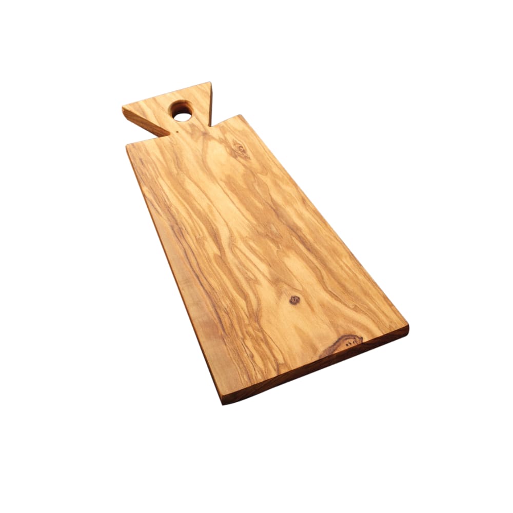 166-OWB117 Rectangular Serving Board w/ Handle - 12 1/4" x 5 3/4", Olive Wood