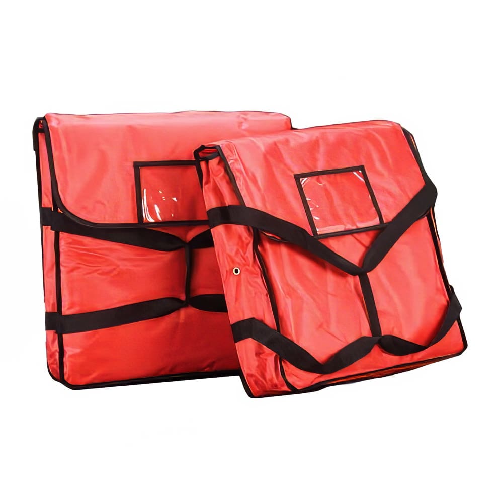 166-PBDX2005 Deluxe Pizza Delivery Bag - 20" x 20" x 5", Nylon, Red
