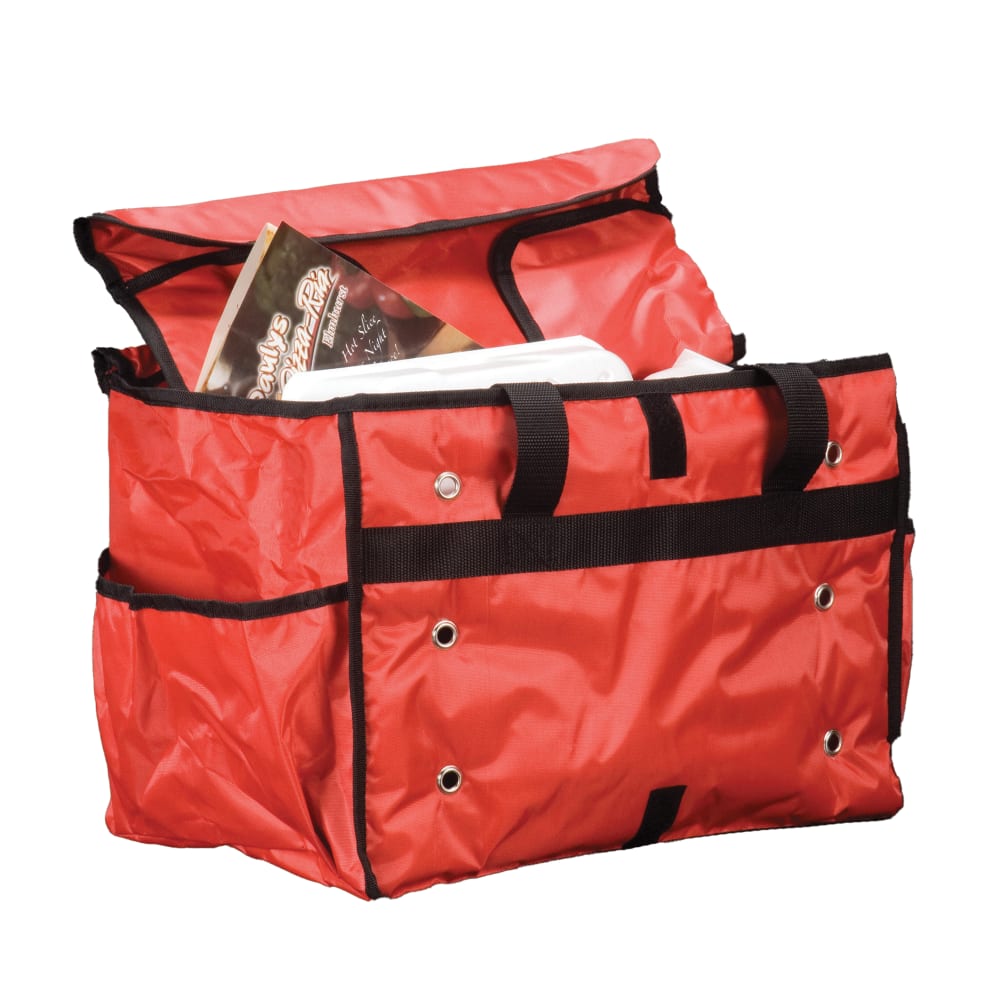 166-PBSB1512 Food Delivery Bag - 15" x 9" x 12", Nylon, Red