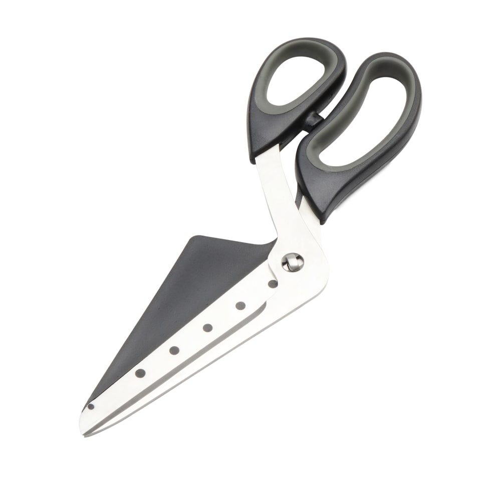 166-PSD10 10 5/8" Pizza Scissors/Turner w/ Black Rubberized Handle, Stainless Steel
