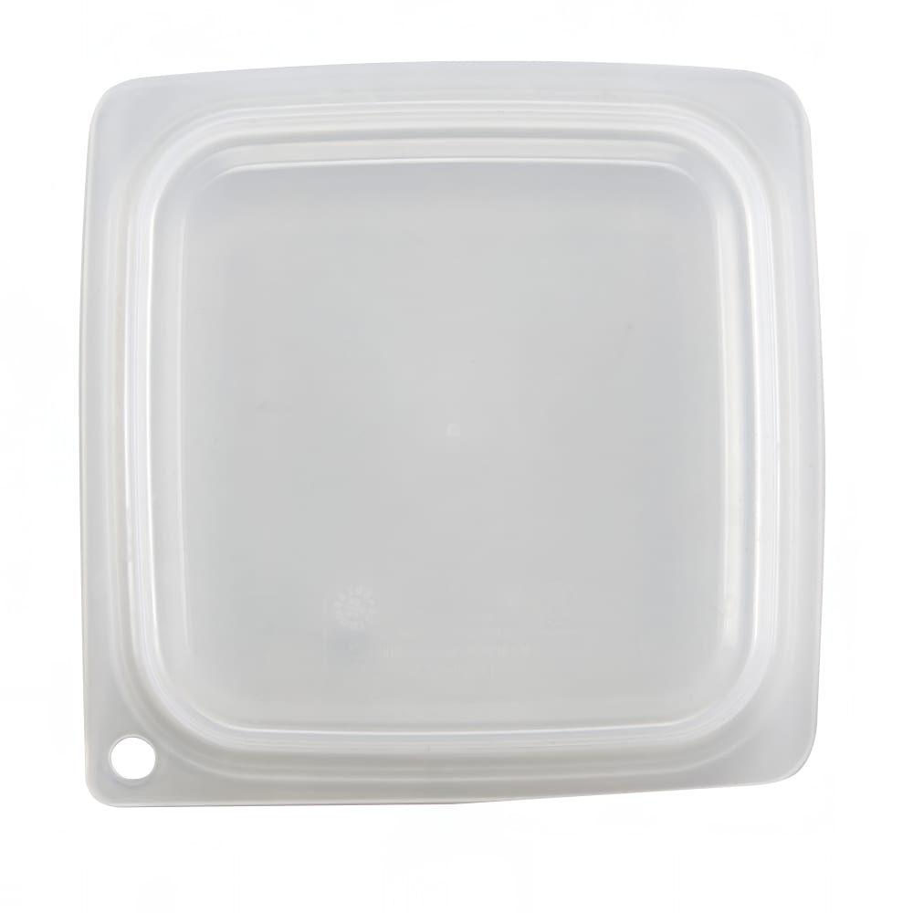 144-SFC1FPPP190 CamSquare® Cover for 1/2 & 1 qt Containers, Polyethylene, Translucent