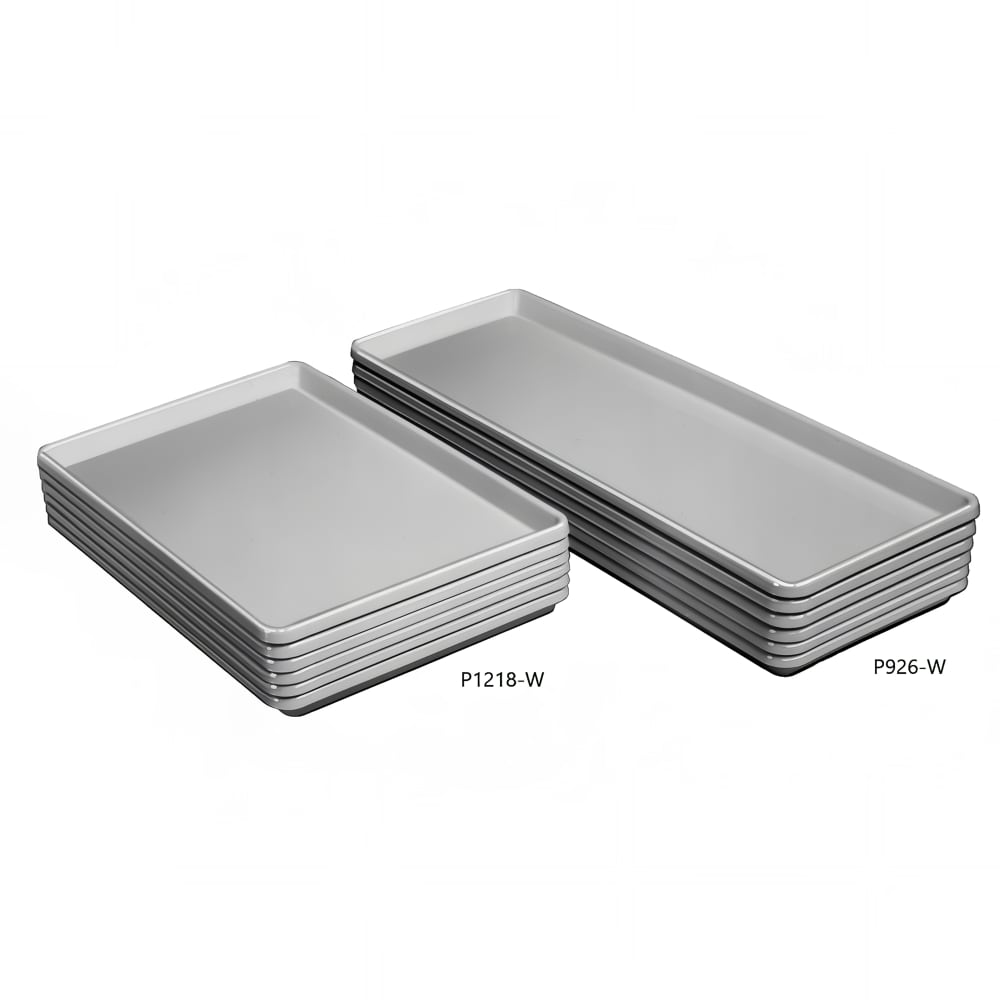 148-P1230W Rectangular Market Display Tray - 12 1/2" x 30" x 3/4", White