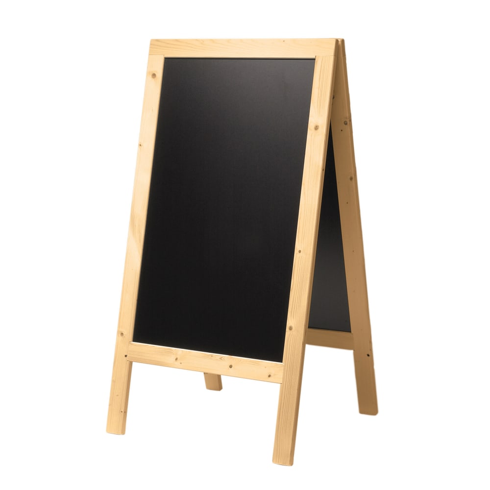 166-SBSB135 Sandwich Board w/ Wood Frame - 28 1/8"L x 2 3/8"W x 54 3/4"H, Natural