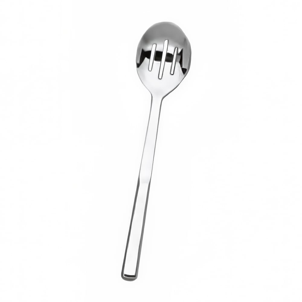 166-SLP121 12" Slotted Spoon w/ Hollow Handle, Mirror/Stainless