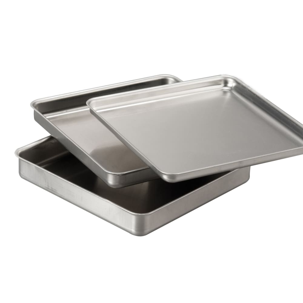 166-SQ1210 Straight Sided Deep Dish Pan, 12x12", 1" Deep, Aluminum