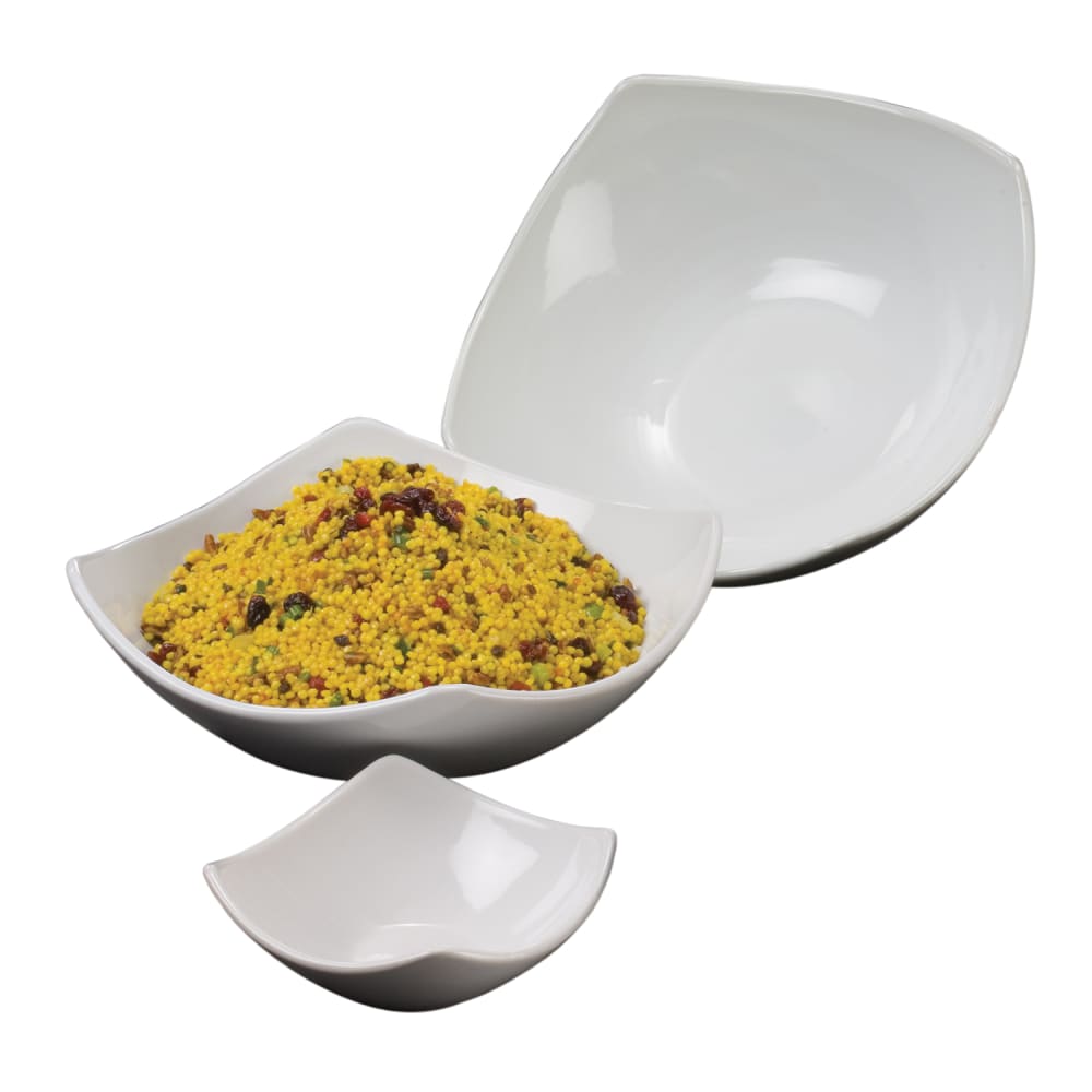 166-SQND15 15" Irregular Bowl w/ 208 oz Capacity, Ceramic/White