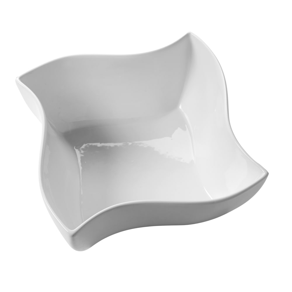 166-SQVY12 12" Irregular Bowl w/ 228 oz Capacity, Porcelain/White