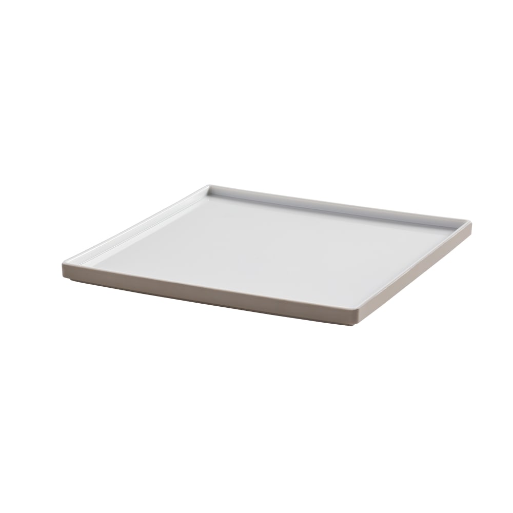 166-UPS9MO 9" Square Melamine Plate, Mocha