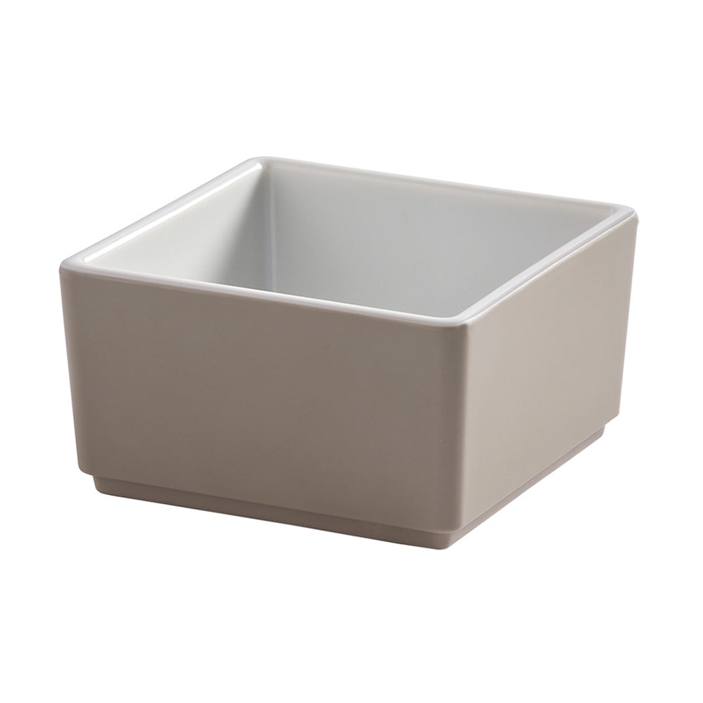 166-UBS10MO 10 oz Square Bowl, 3 5/8" x 3 5/8", Melamine, Mocha