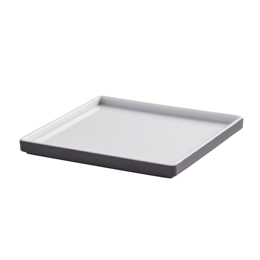 166-UPS6GE 6" Square Melamine Plate, Graphite