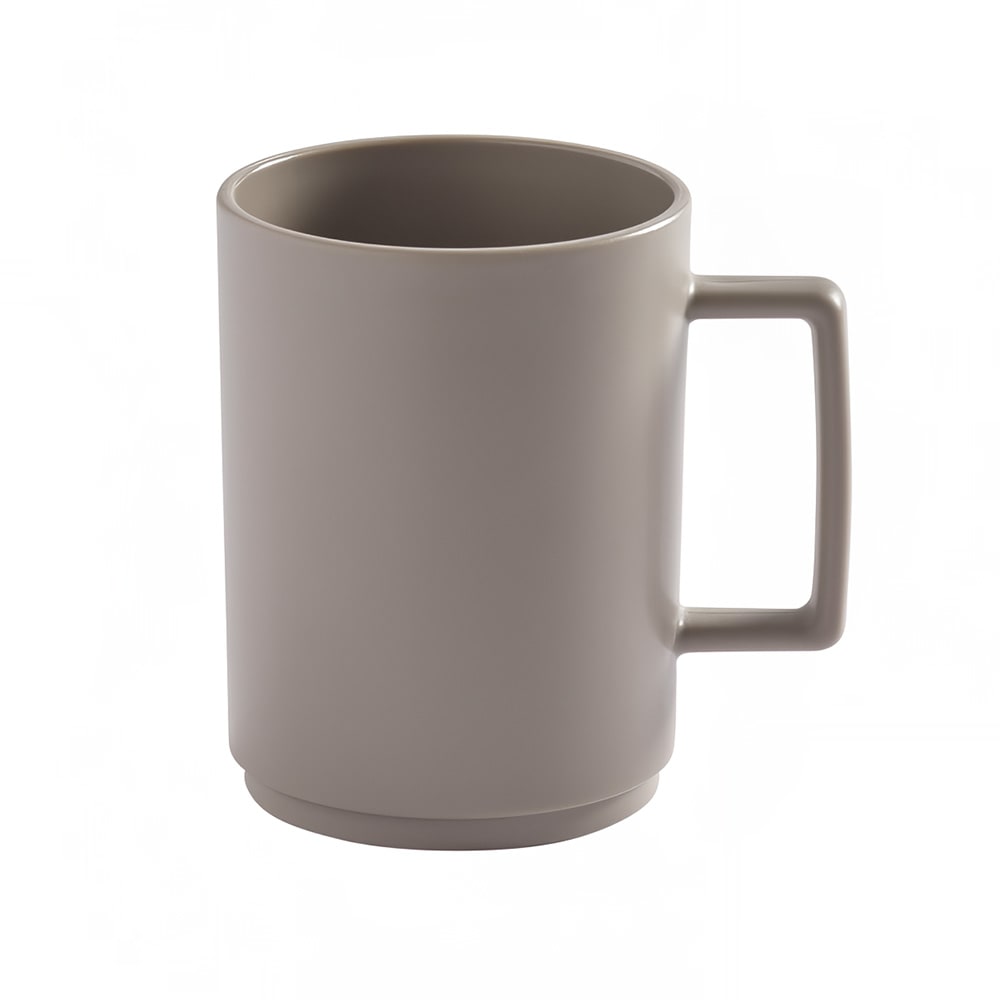 166-UM12MO 12 oz Melamine Mug, 3 1/8" Diameter 4 1/8" Height, Tritan, Mocha