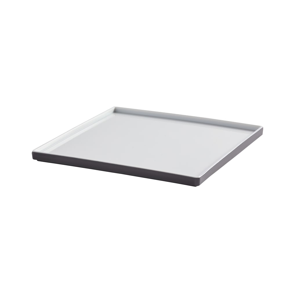 166-UPS9GE 9" Square Melamine Plate, Graphite