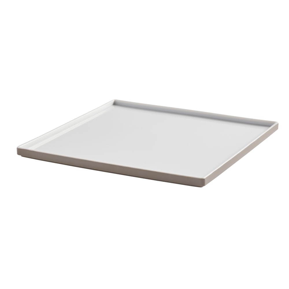 166-UPS11MO 11" Square Melamine Plate, Mocha