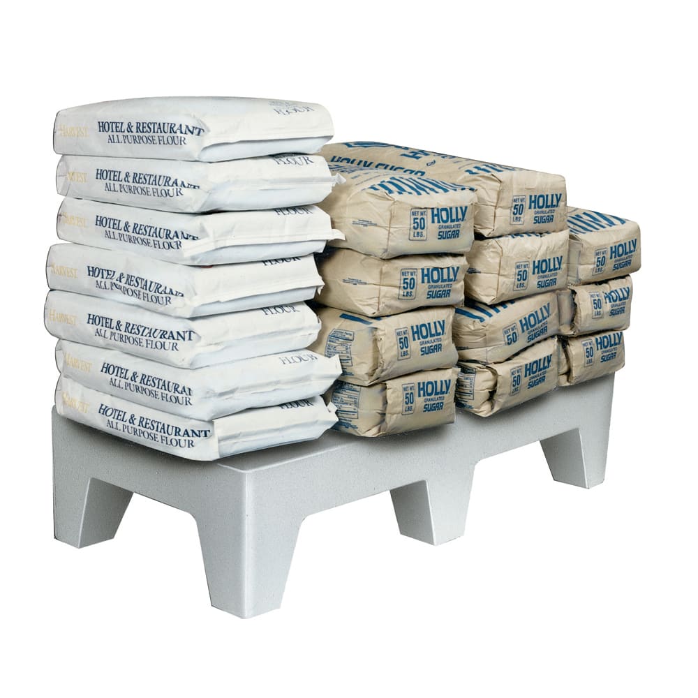 145-PLSQ41222GY 48" Stationary Dunnage Rack w/ 2200 lb Capacity, Plastic