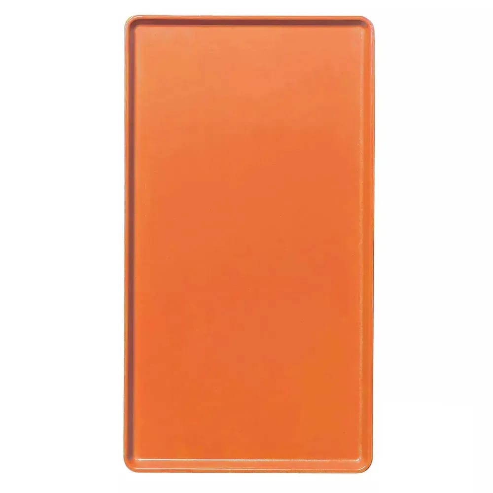 144-1216D220 Rectangular Dietary Tray - For Patient Feeding, 12" x 16", Citrus Orange