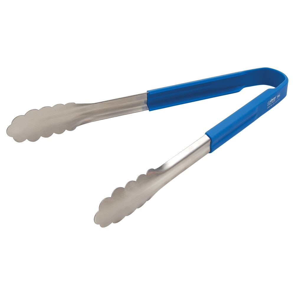 080-UTSH12B 12" Stainless Utility Tongs, Blue