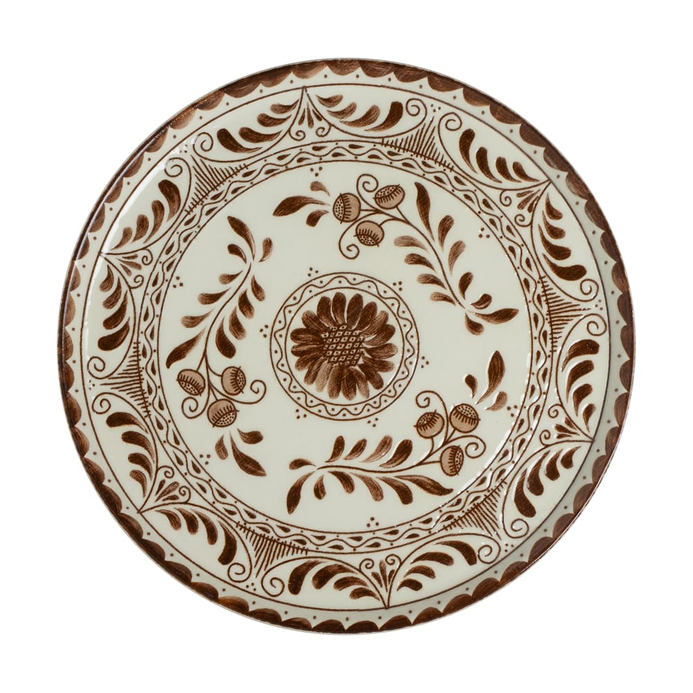 706-A105P803 7 1/2" Round Plate - China, Talavera Brown